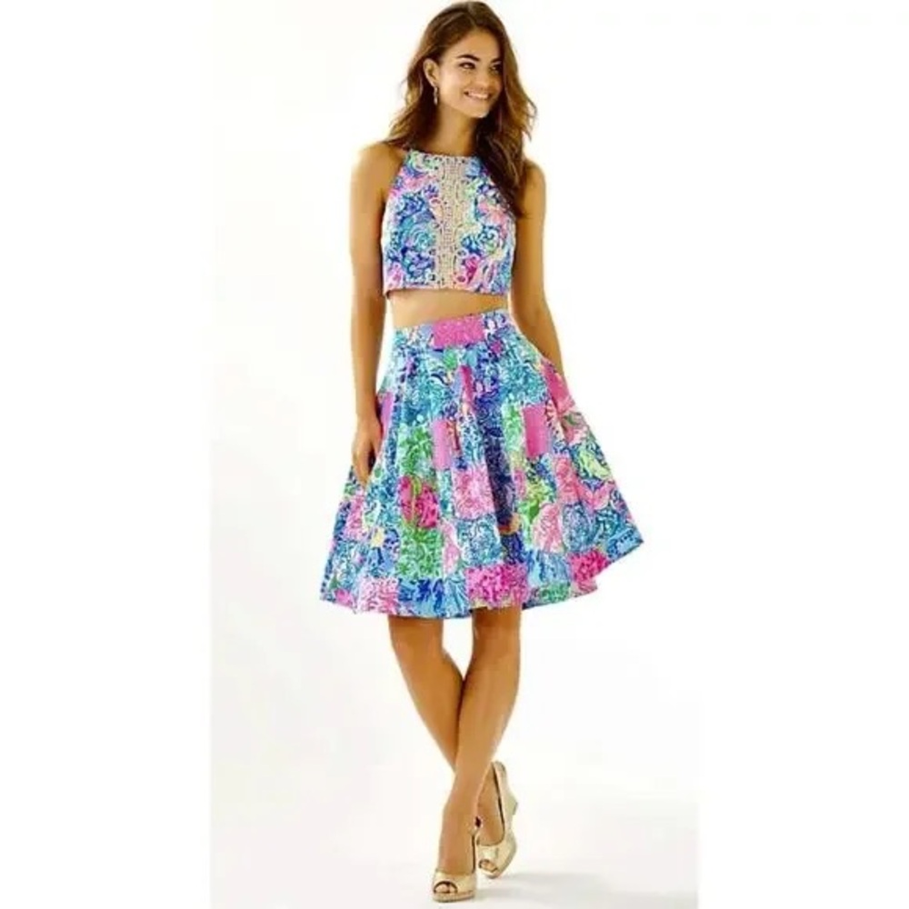Lily Pulitzer Navia Skirt & Top Pop Up Back Together Again Size 00